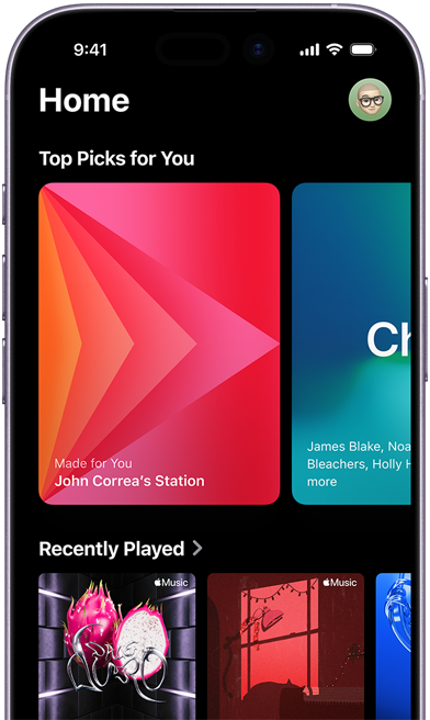 iPhonen Playlist Playground, näytöllä esillä tyhjä soittolista, jota ei ole vielä luotu