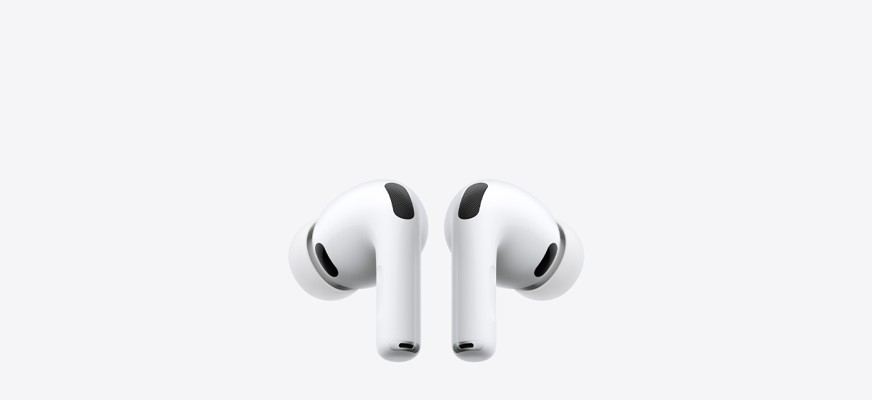 AirPods Pro 3, ασύρματα ακουστικά, λευκό χρώμα, άκρα ακουστικών από σιλικόνη